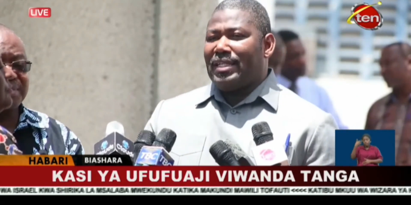 PERMANENT SECRETARY, MINISTRY OF INDUSTRY AND TRADE, DR. HASHIL ABDALLAH, SATISFIED WITH FACTORY REVIVAL IN TANGA