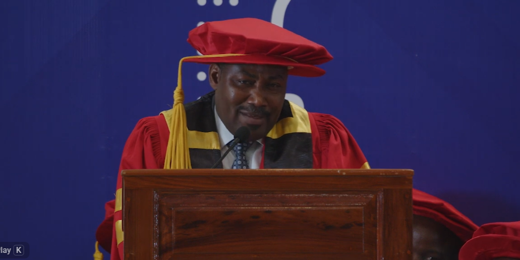 DR. HASHIL ABDALLAH EMPHASIZES THE ISSUE OF PEACE AND PATRIOTISM TO CBE GRADUATES."