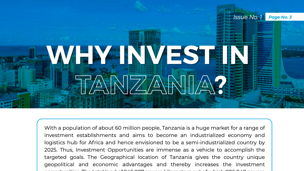 Kwanini Uwekeze Tanzania?